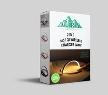 Load image into Gallery viewer, The purecharge lamp - 2 in 1 Fast Qi Wireless Charging lamp for iPhone & Samsung - Aura Apex
