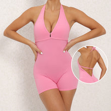 Load image into Gallery viewer, The belladonna -  A yoga jumpsuit with a halter
