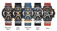 Load image into Gallery viewer, The washington - Mens Sports luxury watch with Leather wrist band - Aura Apex
