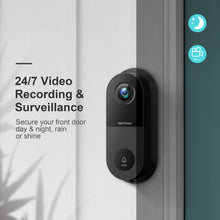 Load image into Gallery viewer, The hawk vision - 2k Smart WIFI video doorbell with night vision and 2 way audio - Aura Apex
