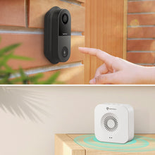 Load image into Gallery viewer, The hawk vision - 2k Smart WIFI video doorbell with night vision and 2 way audio - Aura Apex
