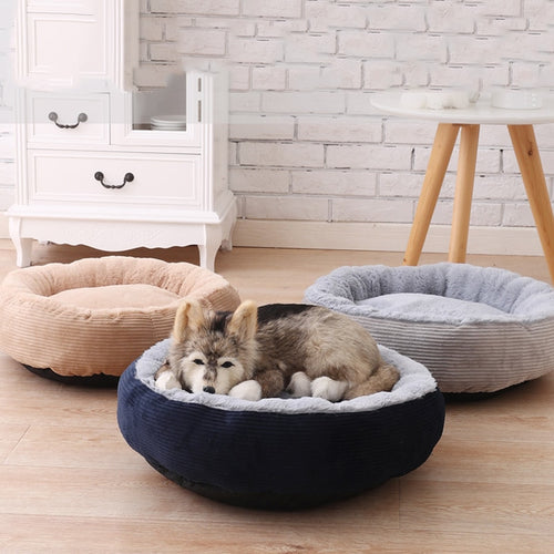 The dog Unwinder bed - Round Plush Dog Sofa - Aura Apex