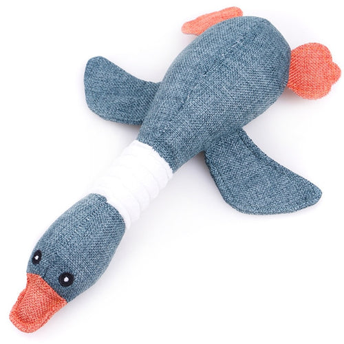 The niblbeunit -  Dog resistant plush toy with squeaker - Wild goose - Aura Apex